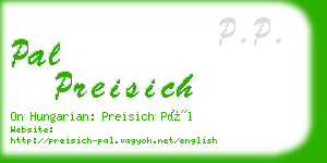 pal preisich business card